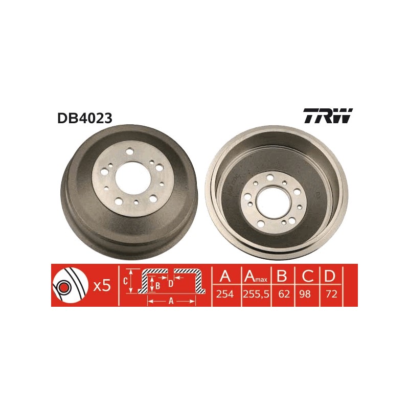 1 Tambour de Frein Avant Pour Peugeot Fiat Alfa Romeo Citroën 424722 1313675080