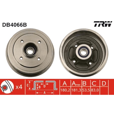 1 Tambour de Frein Avant Pour Renault 5 9 11 19 I II Clio Super 7700685473