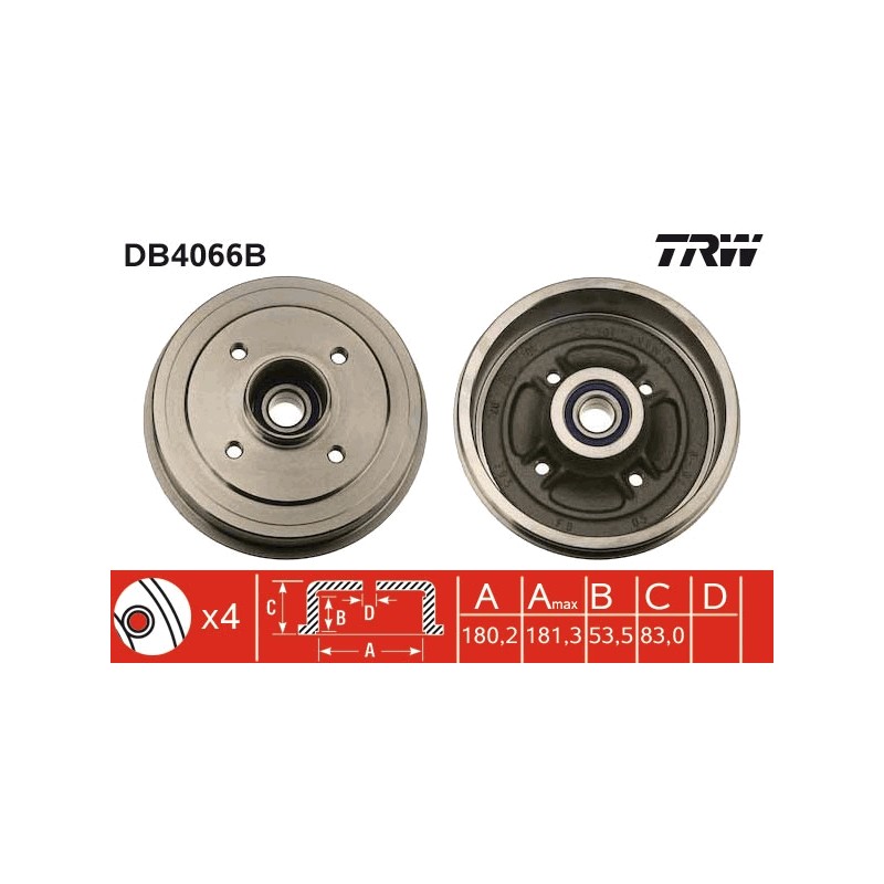 1 Tambour de Frein Avant Pour Renault 5 9 11 19 I II Clio Super 7700685473