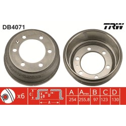 1 Tambour de Frein Avant Pour Alfa Romeo AR 8 Iveco Daily I II