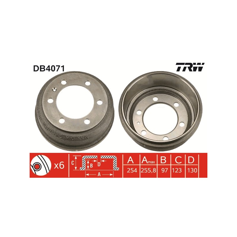 1 Tambour de Frein Avant Pour Alfa Romeo AR 8 Iveco Daily I II