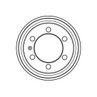 1 Tambour de Frein Avant Pour Alfa Romeo AR 8 Iveco Daily I II