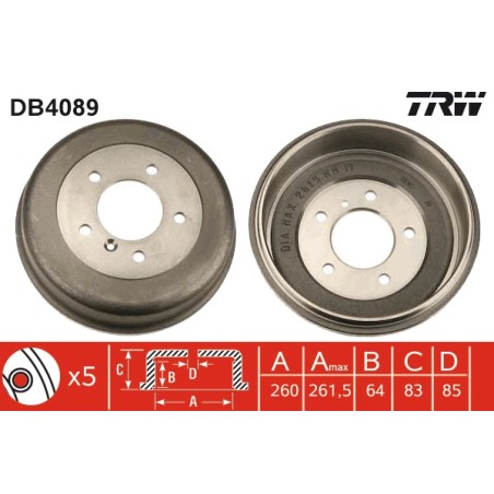 1 Tambour de Frein Avant Pour MERCEDES Classe G Henschel 2-T T1 T2/LN1 Puch