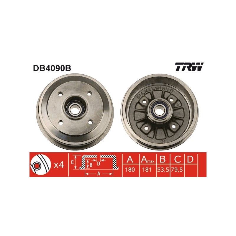1 Tambour de Frein Avant Pour Peugeot 205 I II 309 424727 424730