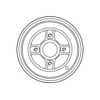 1 Tambour de Frein Avant Pour Renault Kangoo Nissan Kubistar 8200741073