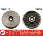 1 Tambour de Frein Avant Pour Renault Kangoo Nissan Kubistar 7700304984