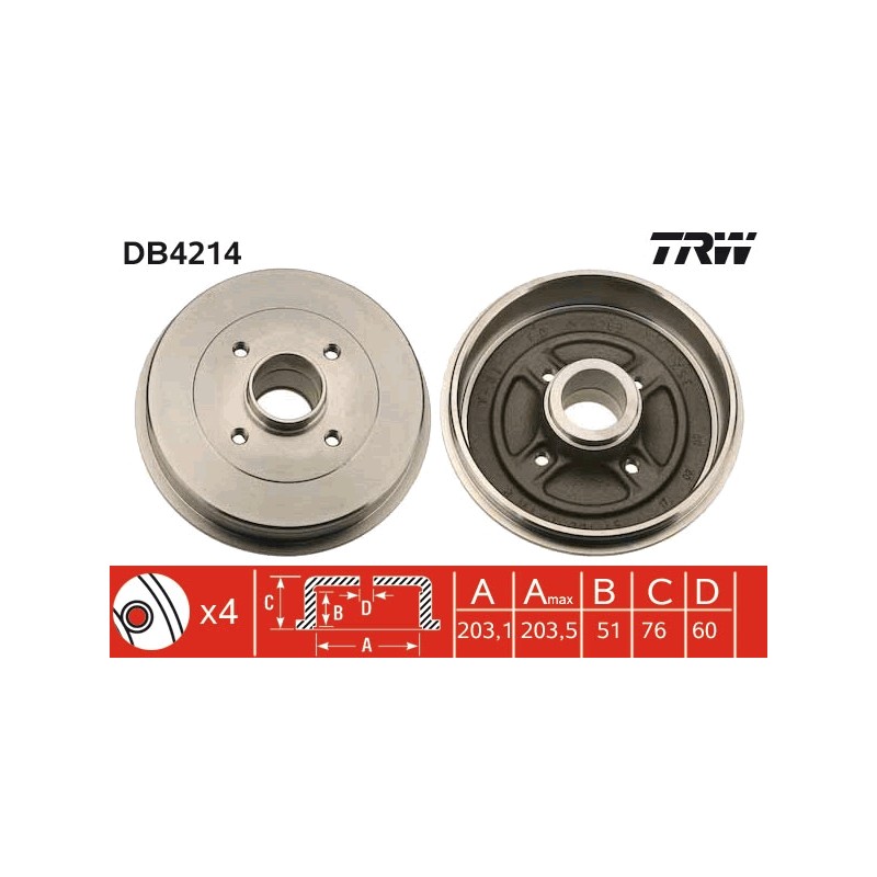 1 Tambour de Frein Avant Pour Renault Twingo Dacia Logan Express MCV Sandero