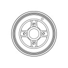 1 Tambour de Frein Avant Pour Renault Twingo Dacia Logan Express MCV Sandero
