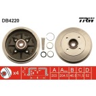 1 Tambour de Frein Avant Pour Peugeot 106 II 206 206+ Citroën Saxo