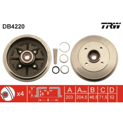 1 Tambour de Frein Avant Pour Peugeot 106 II 206 206+ Citroën Saxo