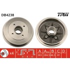 1 Tambour de Frein Avant Pour Peugeot 306 Citroën Xsara ZX