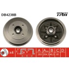1 Tambour de Frein Avant Pour Peugeot 306 Citroën Xsara ZX