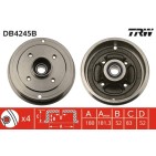 1 Tambour de Frein Avant Pour Renault 19 I II Clio Logan Super 5 Thalia Twingo