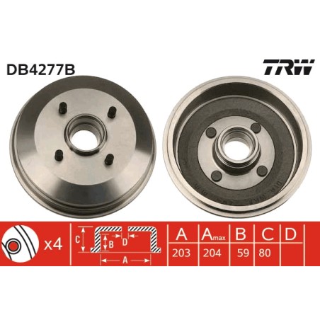 1 Tambour de Frein Avant Pour Ford Escort VI Fiesta IV KA Puma Street 1011288