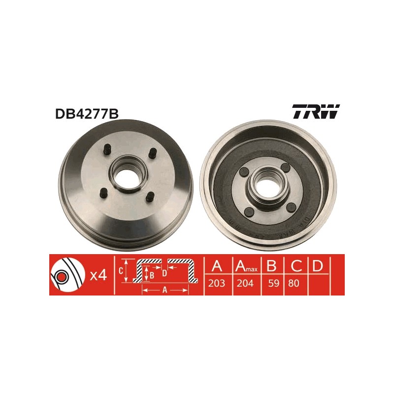 1 Tambour de Frein Avant Pour Ford Escort VI Fiesta IV KA Puma Street 1011288