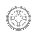 1 Tambour de Frein Pour Renault Twingo II Fiat Grande Punto 432006468R