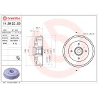 1 Tambour de Frein Pour Peugeot Citroën C-Elysee C3 II - III DS 424759
