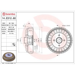 1 Tambour de Frein Pour Renault ZOE Dacia Dokker Express/Monospace Monospace MCV