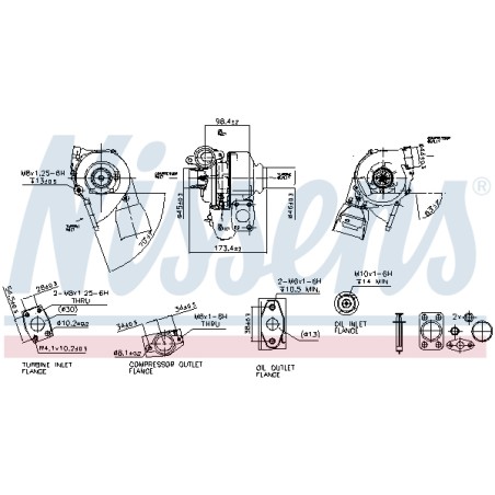 Turbo Pour Peugeot Ford Citroën Mazda 9663199280 1231096 Y60113700 1254337