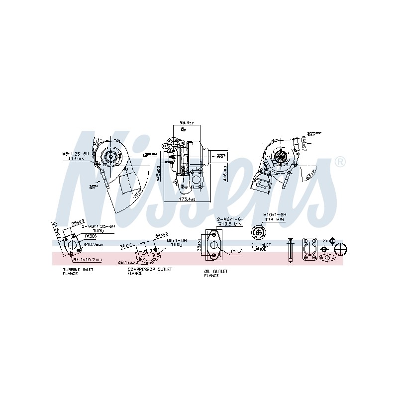 Turbo Pour Peugeot Ford Citroën Mazda 9663199280 1231096 Y60113700 1254337