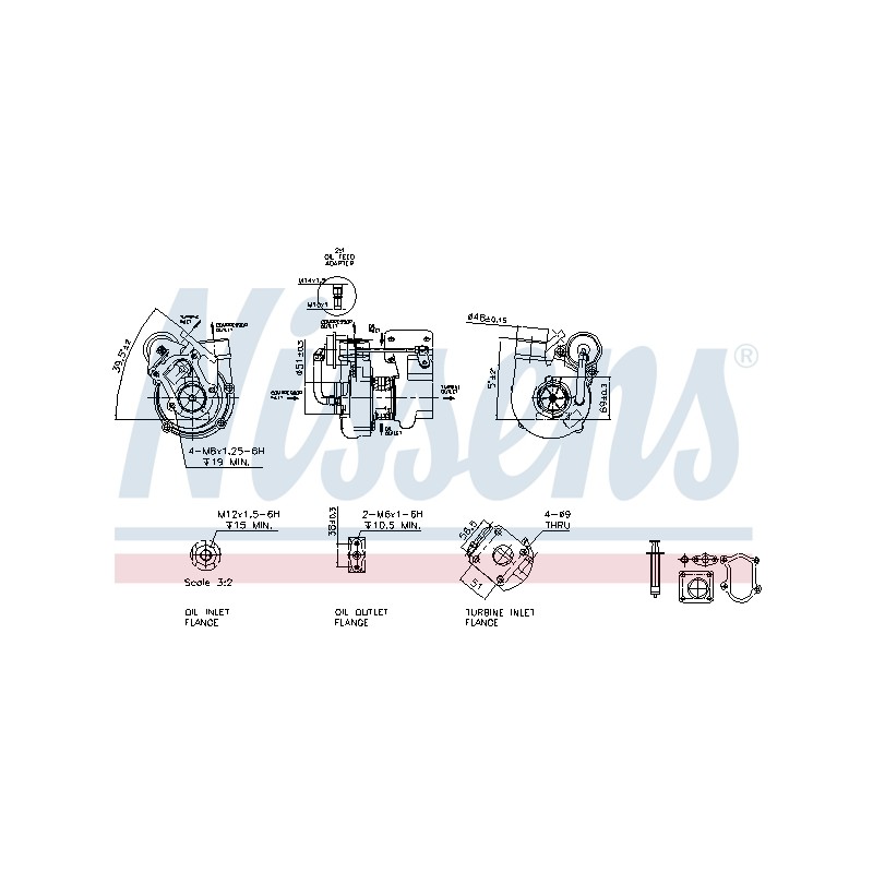 Turbo Pour Peugeot Fiat Citroën 0375F6 500344801 500364493 71723501 71723503