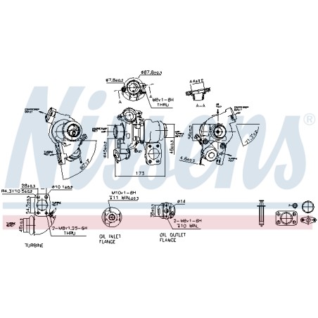 Turbo Pour Peugeot Fiat Ford C-Max Citroën 3M5Q6K682DA 3M5Q6K682DB 3M5Q6K682DC