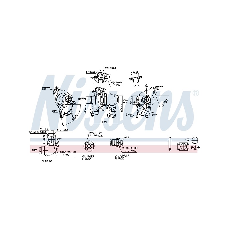 Turbo Pour Peugeot Fiat Ford C-Max Citroën 3M5Q6K682DA 3M5Q6K682DB 3M5Q6K682DC