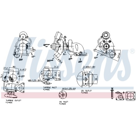 Turbo Pour Ford Transit 1372393 1449556 1567327 2004528 6C1Q6K682CC 6C1Q6K682CD