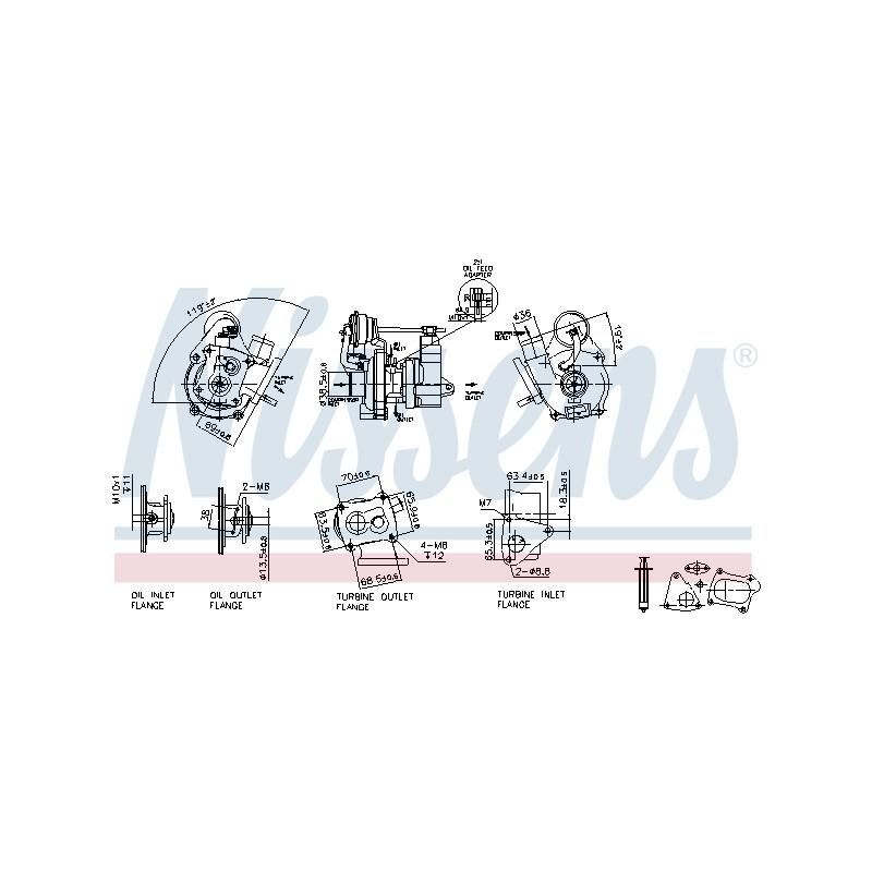 Turbo Pour Renault Dacia Nissan 7701476040 7701476891 7711368562 8200315504