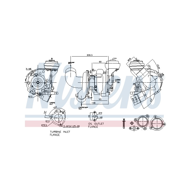 Turbo Pour Toyota Avensis Corolla RAV 4 III 172010R010 172010R011 172010R013