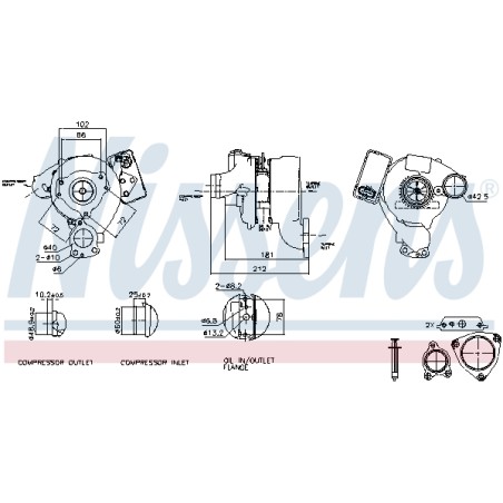 Turbo Pour Chrysler Jeep MERCEDES Classe C T-Model GL K68029195AA K68037207AA