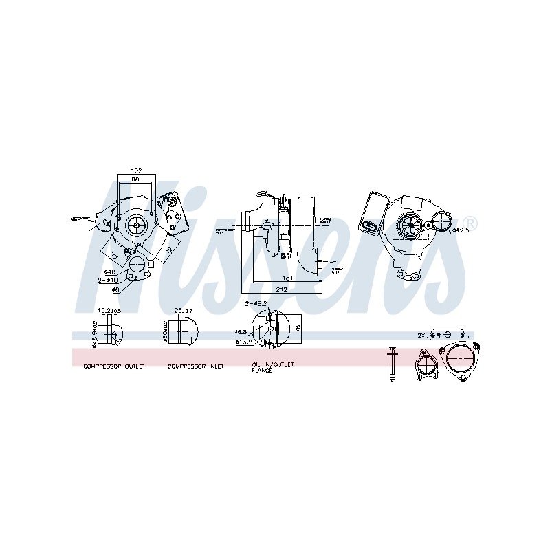 Turbo Pour Chrysler Jeep MERCEDES Classe C T-Model GL K68029195AA K68037207AA