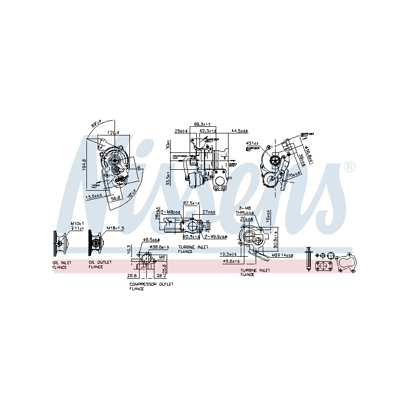 Turbo Pour Peugeot Ford Citroën Mazda 2S6Q6K682AC 1539565 2S6Q6K682AD 1757286