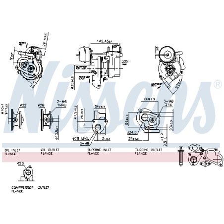 Turbo Pour Opel Fiat 500 Ford Lancia 71724552 71724553 93191833 9S516K682AA
