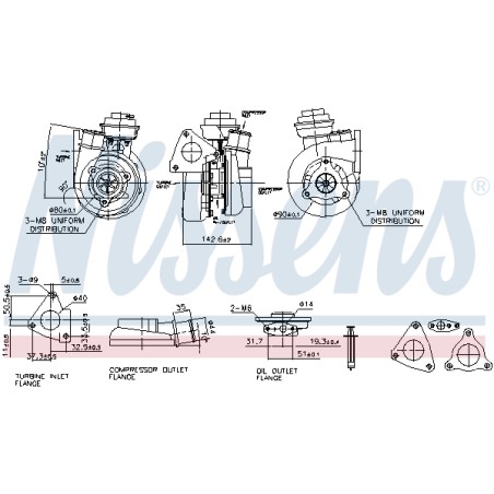 Turbo Pour Nissan Patrol GR V Wagon Terrano II Van 144112X900 144112X90A