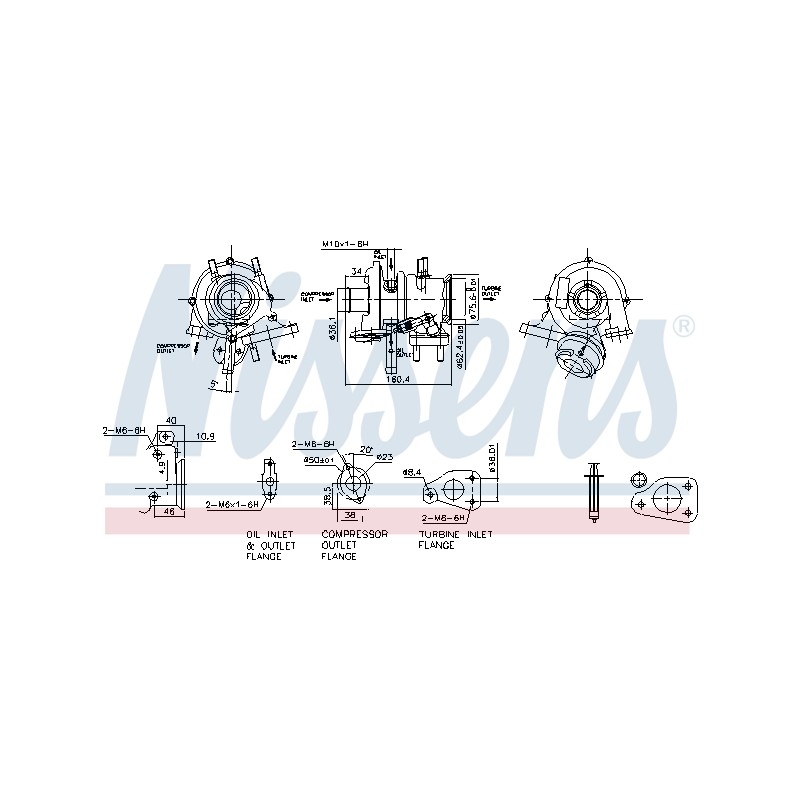 Turbo Pour Peugeot Opel Fiat Fiorino Ford 1623194280 55212338 1742494 1651971080