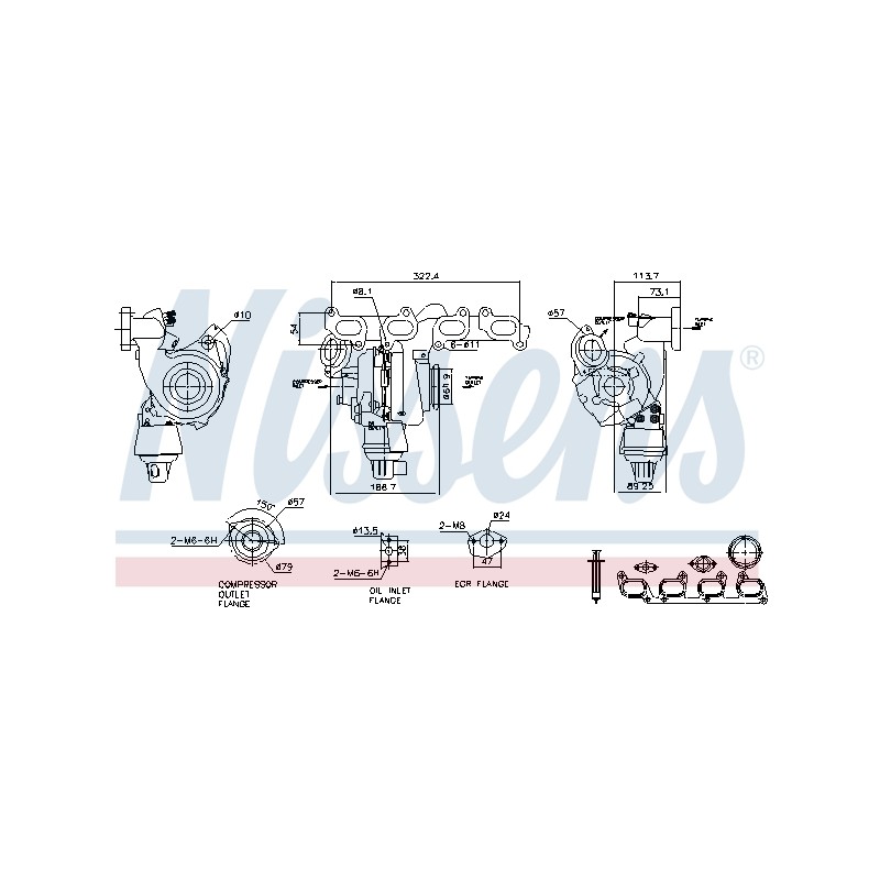 Turbo Pour VW Beetle Caddy III IV CC EOS Audi Seat Skoda 03L253056TV 03L253056TX