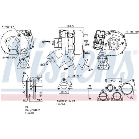 Turbo Pour VW Audi A4 A5 A6 Porsche 059145874C 059145874H 95812302500 059145874L