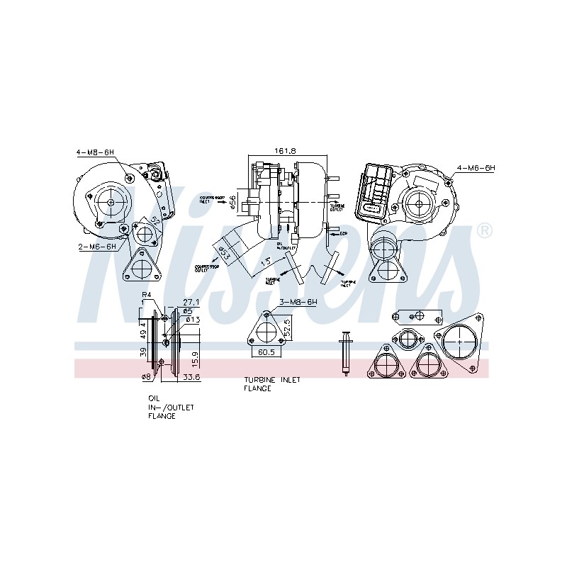Turbo Pour VW Audi A4 A5 A6 Porsche 059145874C 059145874H 95812302500 059145874L