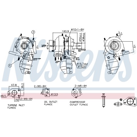 Turbo Pour Fiat 500L Grande Punto Alfa Romeo Mito