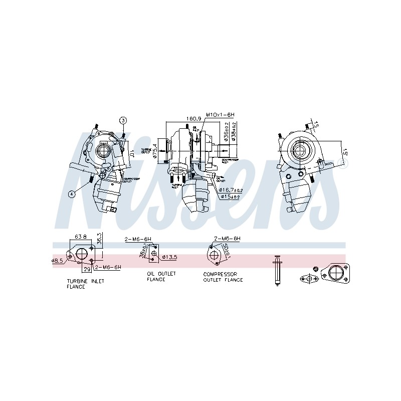 Turbo Pour Fiat 500L Grande Punto Alfa Romeo Mito