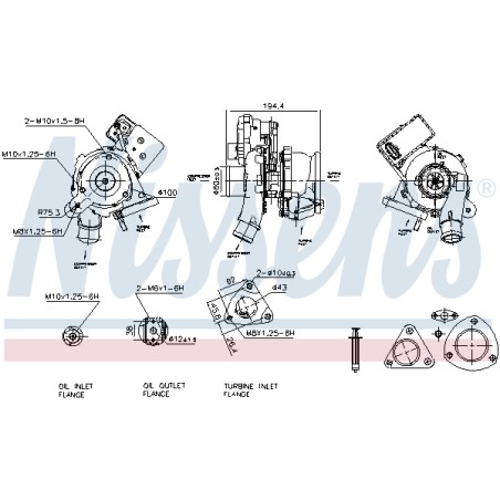 Turbo Pour Ford Tourneo Transit BK2Q6K682GA BK2Q6K682GB BK2Q6K682HA BK2Q6K682HB