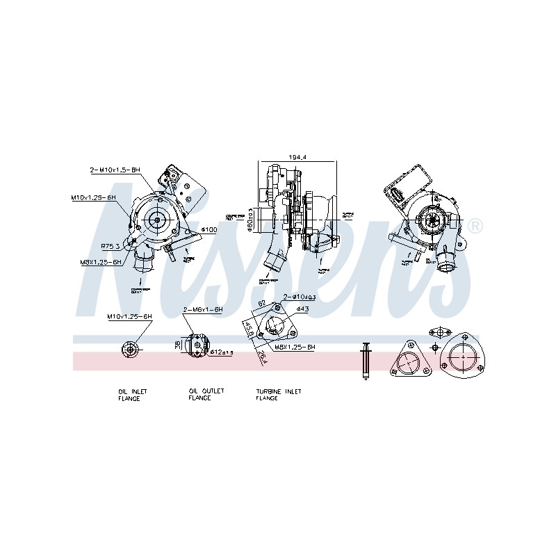Turbo Pour Ford Tourneo Transit BK2Q6K682GA BK2Q6K682GB BK2Q6K682HA BK2Q6K682HB