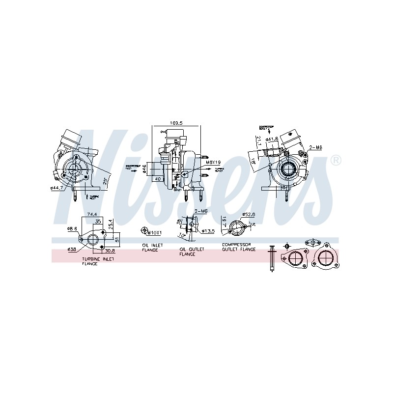 Turbo Pour Renault Opel Nissan MERCEDES 144117969R 4423118 1441100Q4F 144118607R