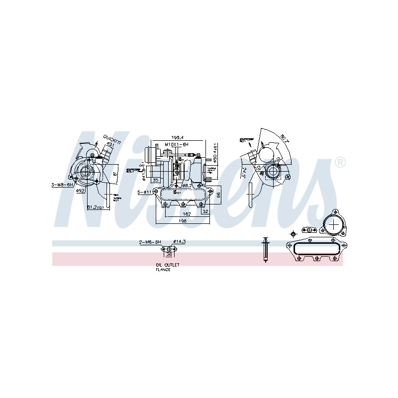 Turbo Pour Renault Dacia Nissan 144102069R 1441100Q4E 144103742 144103742R