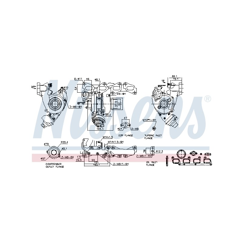 Turbo Pour VW Caddy III CC Audi A3 Q3 TT Seat Skoda 03L253010FX 03L253019Q