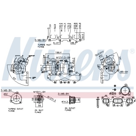 Turbo Pour Renault Dacia Nissan MERCEDES 144104523R 144106079R 1441100Q2M