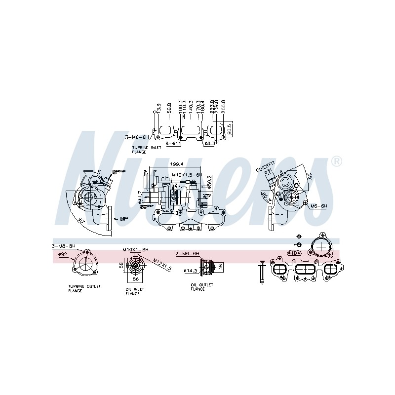 Turbo Pour Renault Dacia Nissan MERCEDES 144104523R 144106079R 1441100Q2M