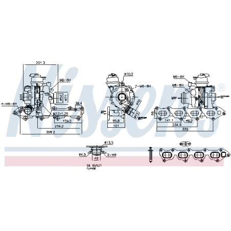 Turbo Pour Peugeot Opel Fiat Ford 1611284680 3553008 6001080002 2596590 95526029