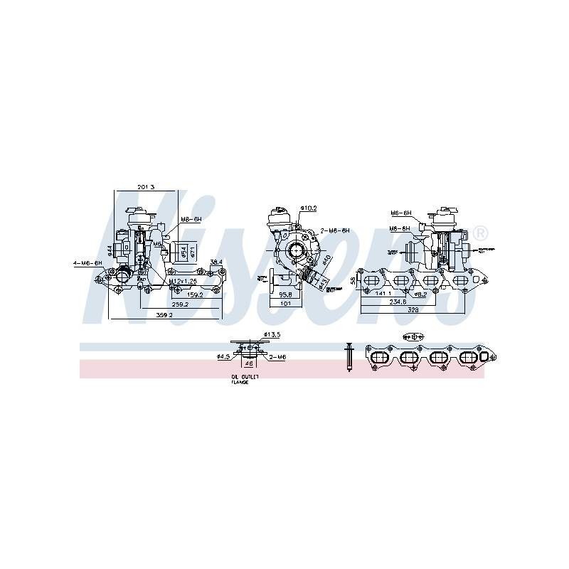 Turbo Pour Peugeot Opel Fiat Ford 1611284680 3553008 6001080002 2596590 95526029